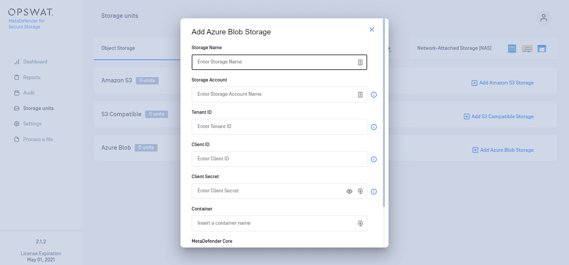 Extended support for Microsoft Azure Storage Security in MetaDefender Storage Security v2.1.2