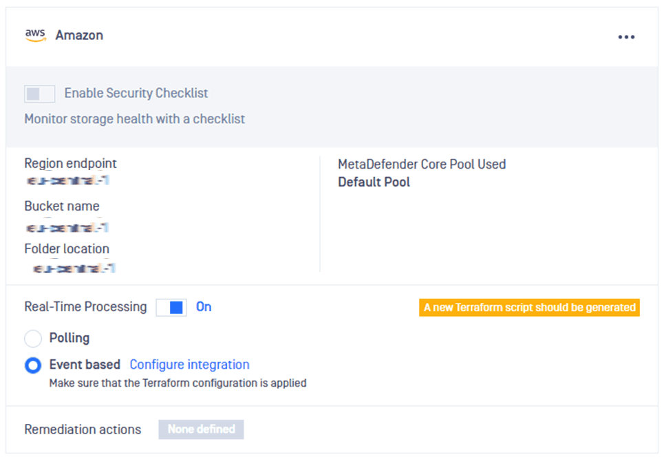 MetaDefender Storage Security adds Amazon S3 Event Based Handling for faster and more efficient Real Time Processing