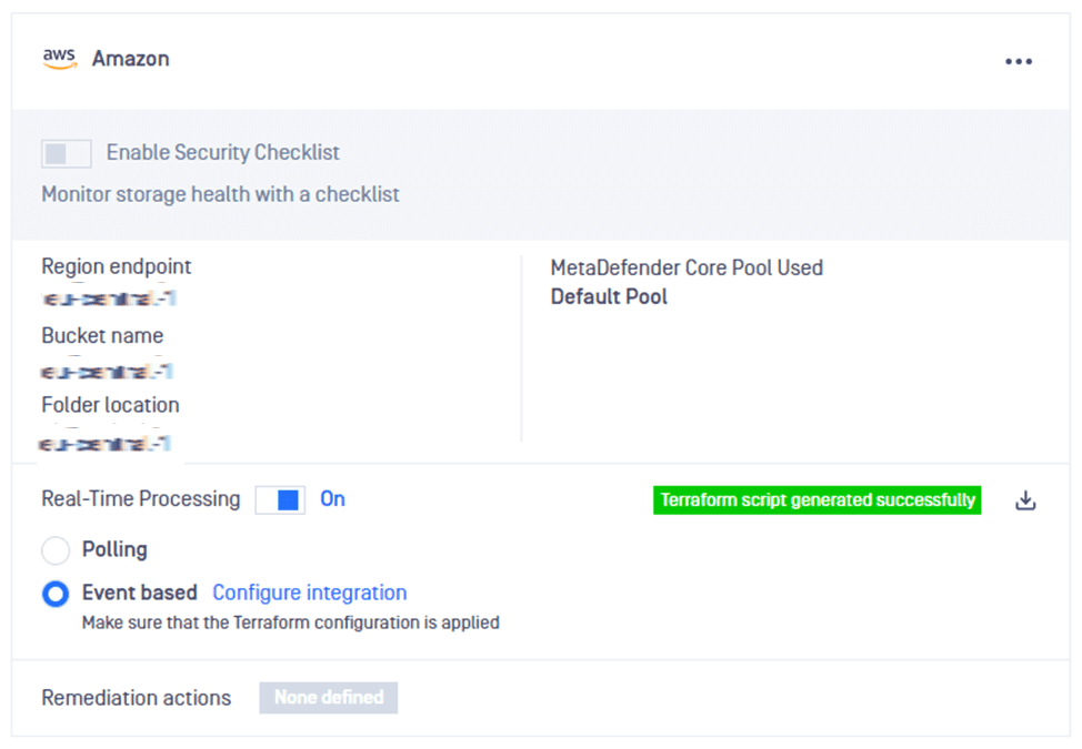 MetaDefender Storage Security adds Amazon S3 Event Based Handling for faster and more efficient Real Time Processing