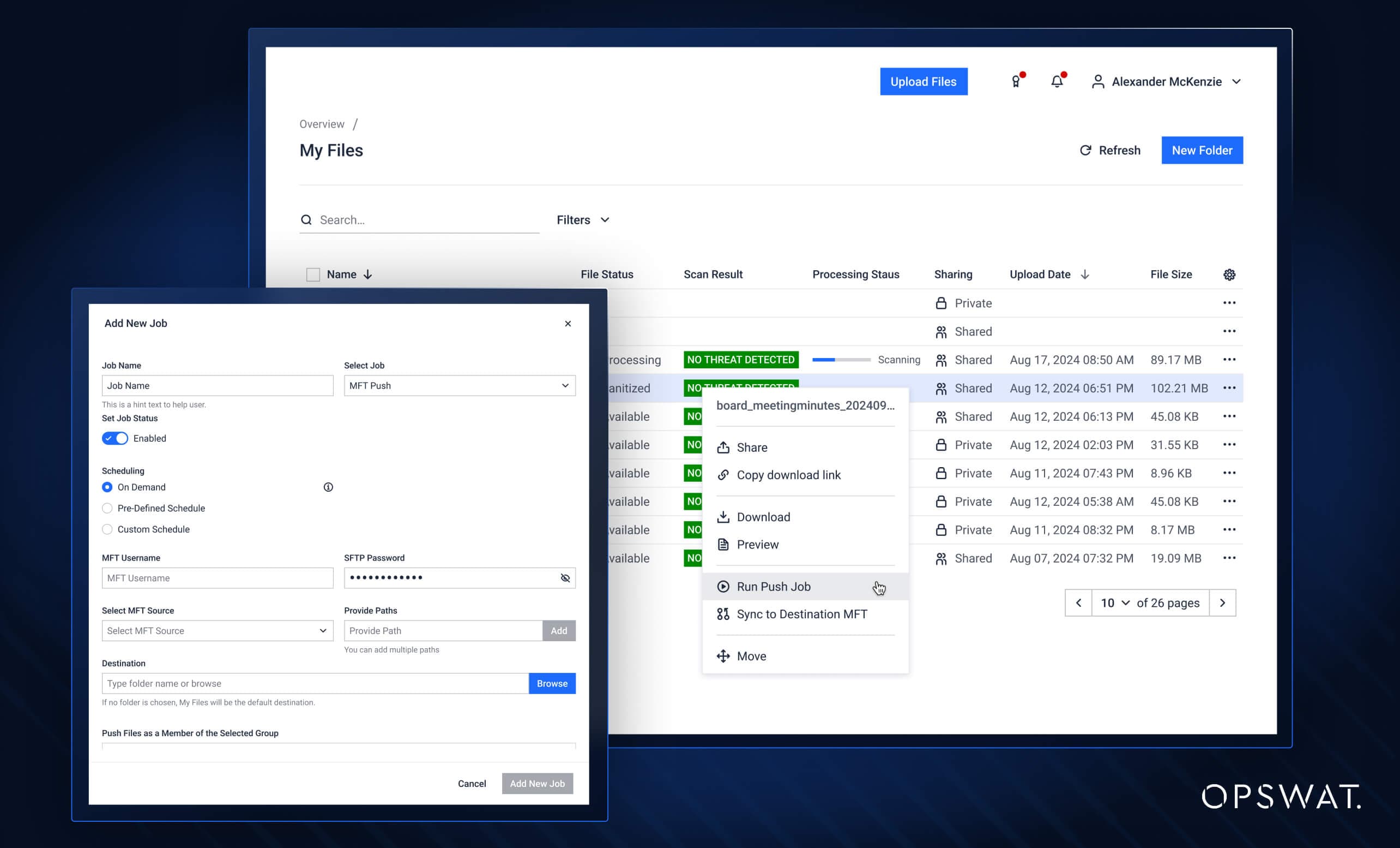 MetaDefender Managed File Transfer (MFT) v3.9.0